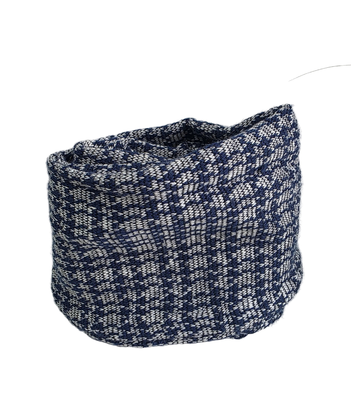 Winter-Drahthaarband Blau Silber als handgemachtes Damen-Haaraccessoire