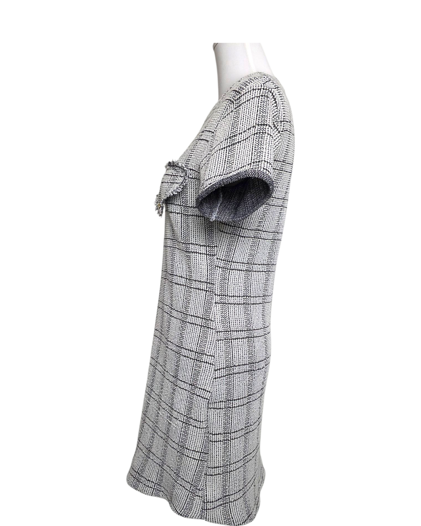 Kleid Jour Léger – Jacquard-Strick mit Goldfäden