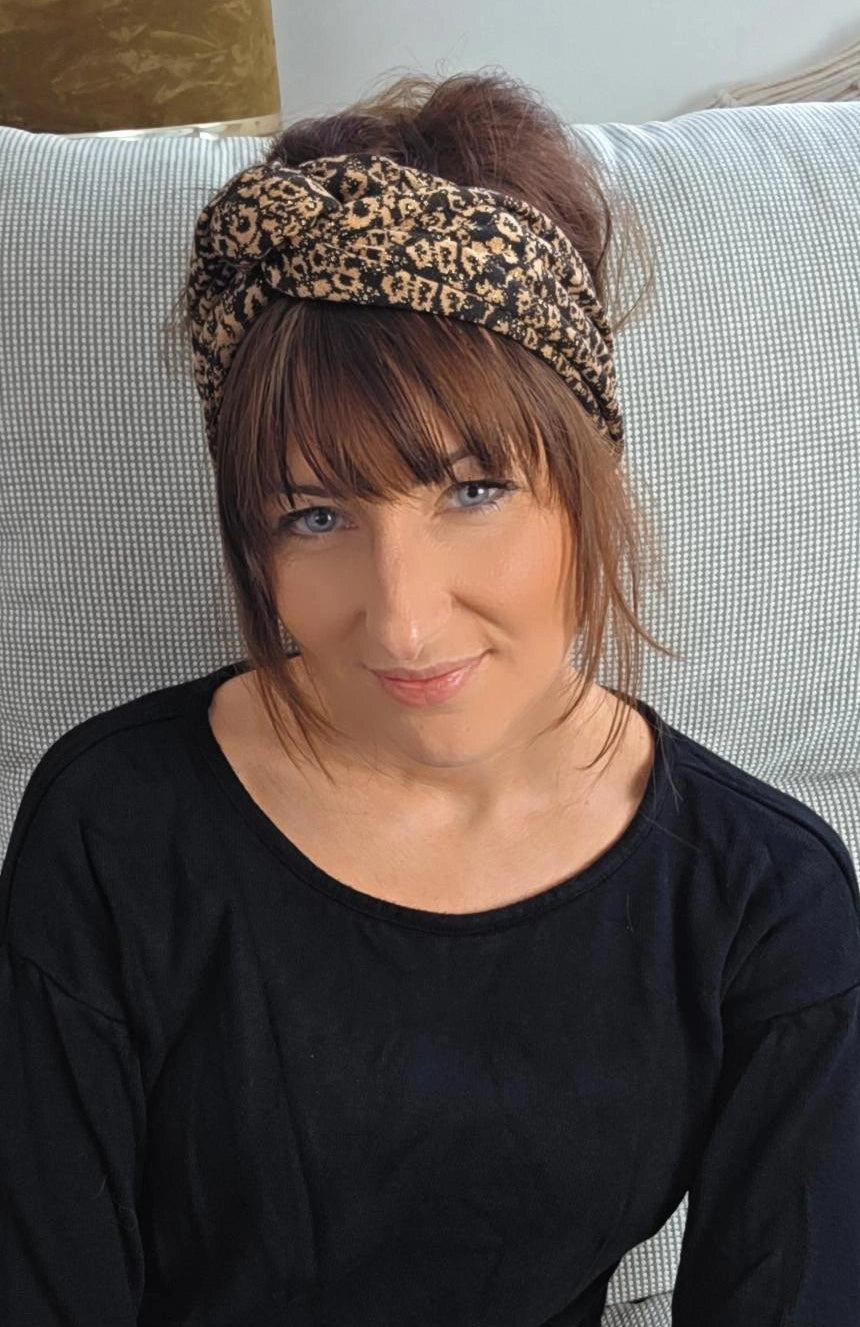 Haarband Luna Leo beige-schwarz