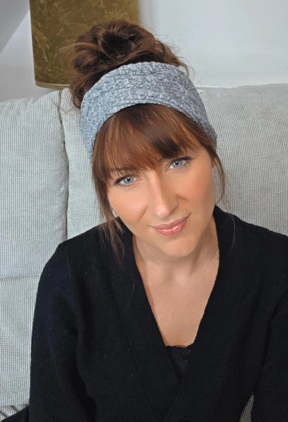 Drahthaarband Luna Seersucker grau