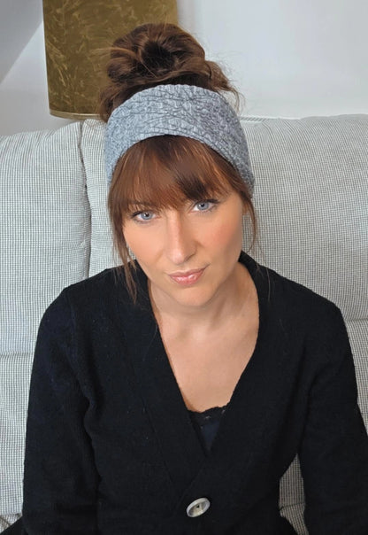 Drahthaarband Luna Seersucker grau