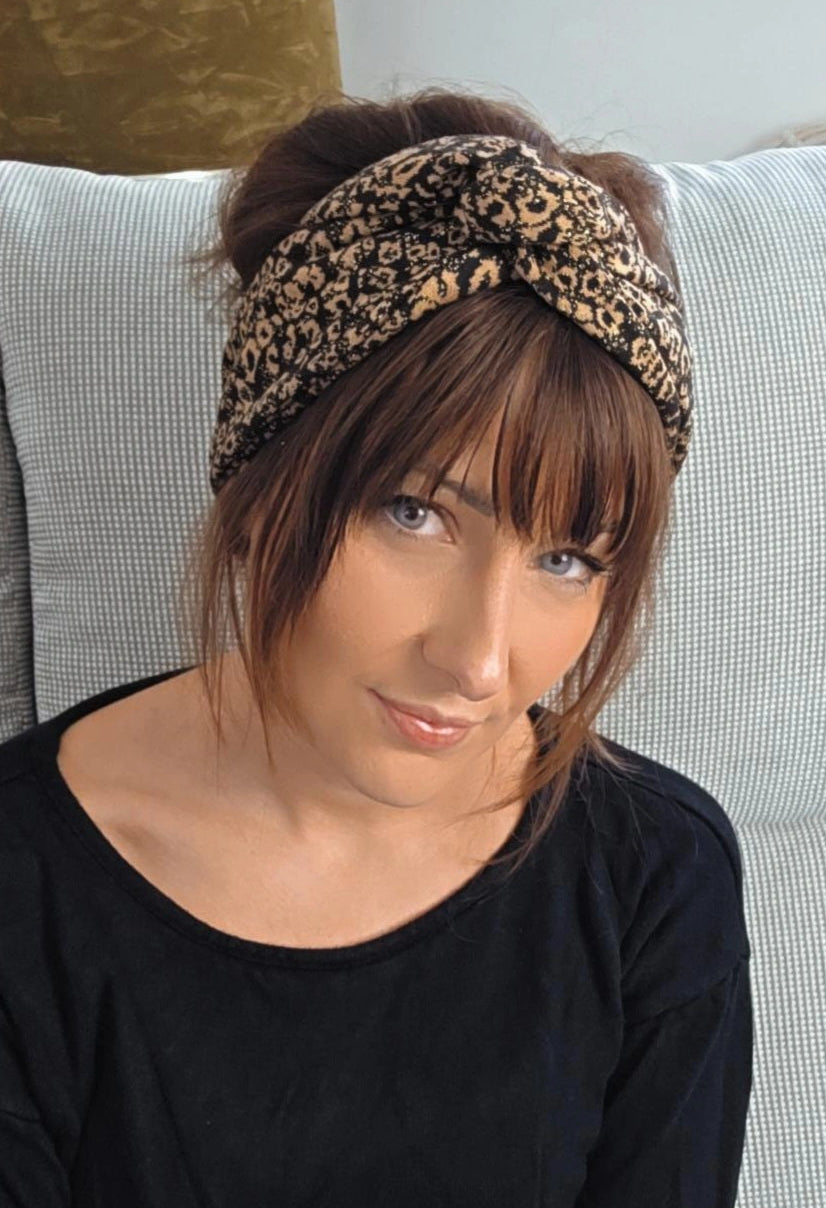 Haarband Luna Leo beige-schwarz