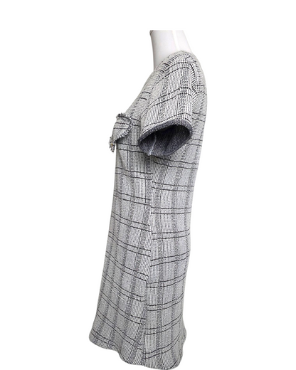 Kleid Jour Léger – Jacquard-Strick mit Goldfäden