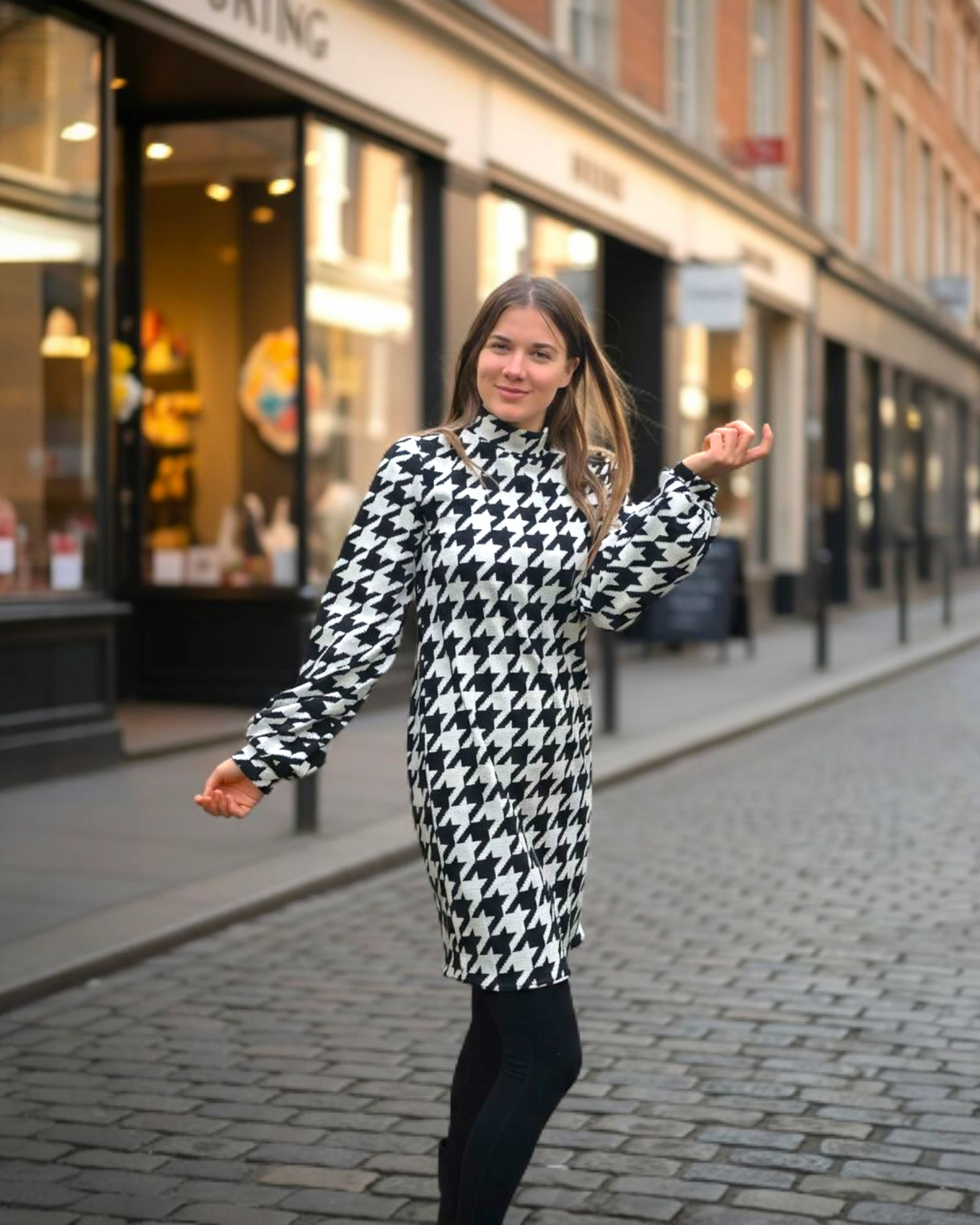 Pulloverkleid Margot Hahnentrittmuster