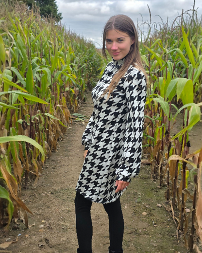 Pulloverkleid Margot Hahnentrittmuster